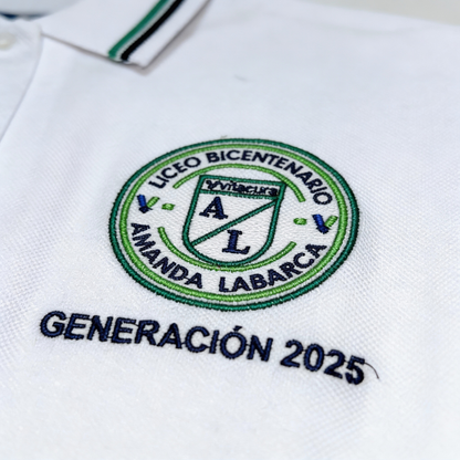 Polera Piqué Blanca Liceo Amanda Labarca
