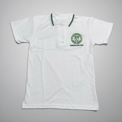 Polera Piqué Blanca Liceo Amanda Labarca