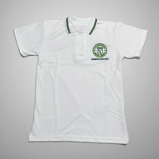 Polera Piqué Blanca Liceo Amanda Labarca