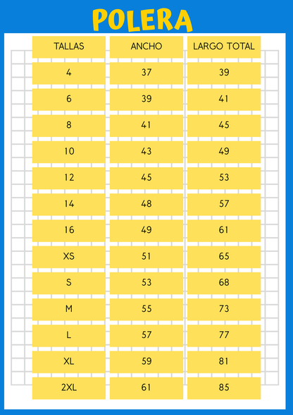 Polera deporte talla 4-XL